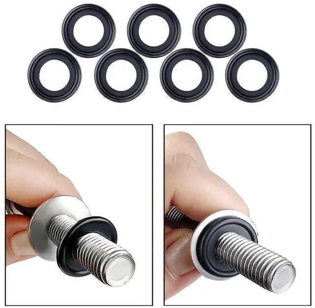 Alt view image 2 of 6 - Acaigel 50X M12 Rubber Oil Drain Plug Gasket Washer Fits For 12616850 097-119