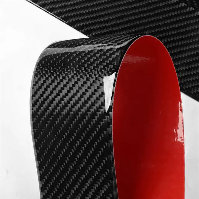 Alt view image 3 of 6 - Acaigel 6Pcs Carbon Fiber Door Window B Pillar Cover Trim Sticker For Byd Seal 22-25