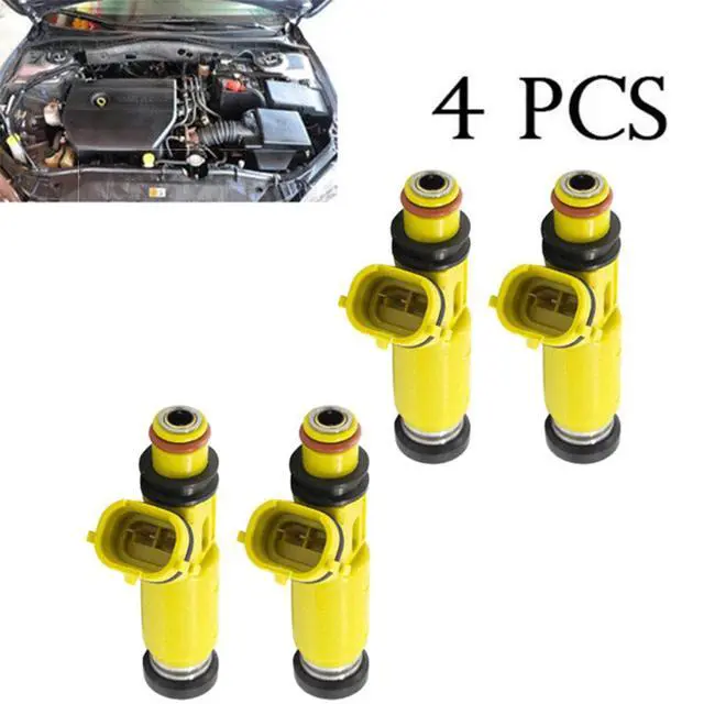 Alt view image 3 of 5 - Yingshan 4Pcs 195500-4450 Fuel Injector For Mazda