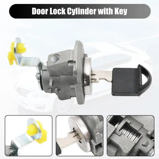 Alt view image 5 of 6 - Acaigel Drivers Side Door Lock Cylinder W/Key For Nissan Maxima Altima Murano Pathfinder
