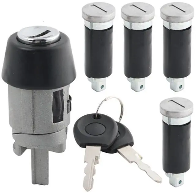 Alt view image 2 of 5 - Acaigel 701837205 Ignition Switch And Door Lock Barrel Set With 2 Keys For Vw