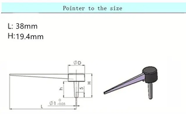 Alt view image 6 of 6 - Yingshan 5Pcs 38Mm Length Auto Car Motorcycle Speedometer Speedo Needles Pointers