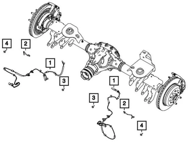 Alt view image 2 of 7 - Acaigel 2 Pieces  68579091Aa Rear Wheel Speed Sensor Fit For 2020-2025 Jeep Gladiator