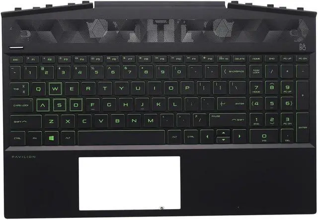 Main image of for Gaming Pavilion 15-DK 15T-DK Palmrest Green Backlit Keyboard L57593-001