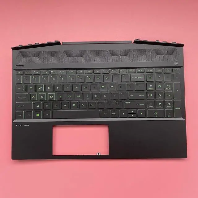 Alt view image 2 of 5 - for Gaming Pavilion 15-DK 15T-DK Palmrest Green Backlit Keyboard L57593-001