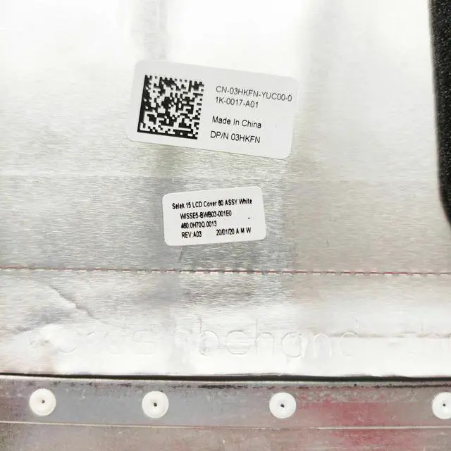 Alt view image 5 of 5 - for Inspiron G3 15 3590 LCD Rear Back Cover Bezel Hinge Screws White 3HKFN