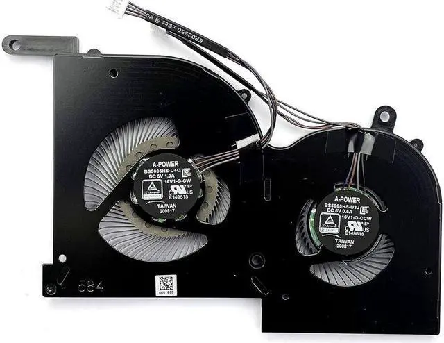 Alt view image 5 of 6 - CPU GPU Cooling Fan GS66 WS66 Stealth 10SD 10SE 10SF MS-16V1 MS-16V2 Pair