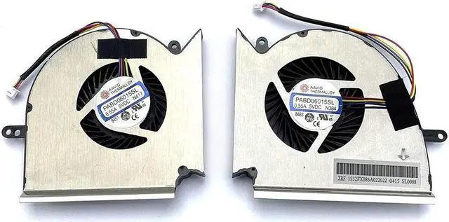 Alt view image 2 of 5 - Fan for GE75 Raider GL75 GP75 Leopard MS-17E2 CPU + GPU Cooling Fan Set