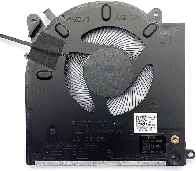 Alt view image 5 of 5 - CPU GPU Cooling Fan for Alienware M15 R3 M15 R4 2070 3070 0TG9V0 0D1X38