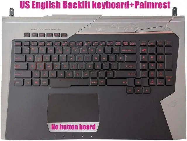 Main image of For G752V G752VL G752VM G752VS G752VT US Palmrest backlit keyboard Case