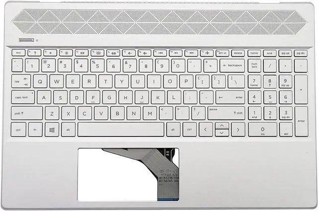 Main image of for Pavilion 15-CS 15-CW Case Palmrest US Keyboard Backlit L24752-001 Silver