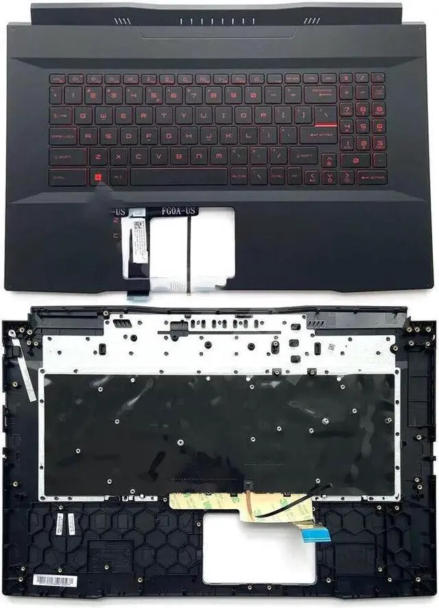 Main image of Backlit US Keyboard for Katana GF66 MS-17L1 MS-17L3 Palmrest Upper Case
