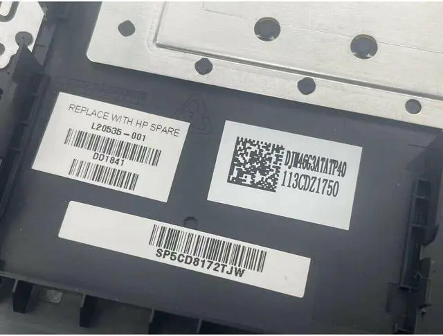 Alt view image 4 of 5 - L20535-001 New Palmrest Upper Top Case US Keyboard TP for OMEN 15-CE