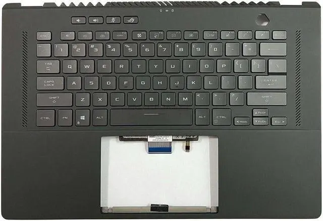 Main image of For ROG Zephyrus GA503Q GU603 Top Palmrest Backlit US Keyboard Cover Black