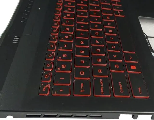 Alt view image 2 of 4 - New Backlit US Keyboard for Pulse GL66 GF66 MS-1581 Red Palmrest Upper Cover