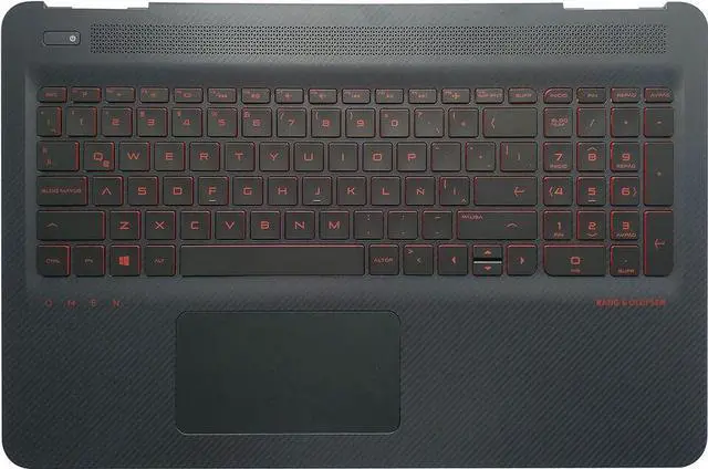 Main image of Laptop Keyboard Compatible for Omen 15-AX033DX 15-AX016TX 859735-161 859735-001 US  Palmrest Upper Cover Case Shell Backlit