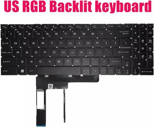 Alt view image 3 of 3 - US Layout Keyboard for Katana GF66 GL66 MS-1581 MS-1582 MS-1583 Backlit