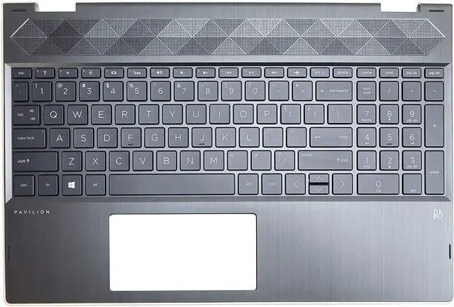 Main image of L20851-001 PAVILION X360 15-CR 15T-CR Palmrest Keyboard Backlit Grid Gold Top