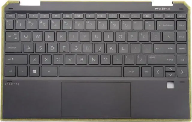 Main image of Palmrest Backlit Keyboard Replacement for Spectre X360 13-AW L73748-001 Brown