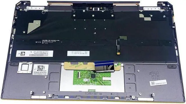 Alt view image 5 of 6 - Palmrest Backlit Keyboard Replacement for Spectre X360 13-AW L73748-001 Brown