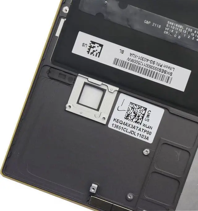 Alt view image 6 of 6 - Palmrest Backlit Keyboard Replacement for Spectre X360 13-AW L73748-001 Brown