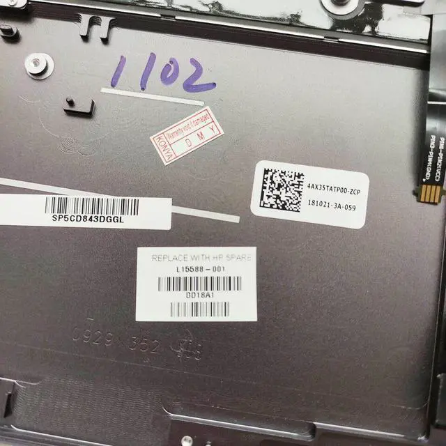 Alt view image 2 of 4 - For Spectre x360 15-CH Palmrest Cover Backlit US Keyboard L15588-001 Top Case