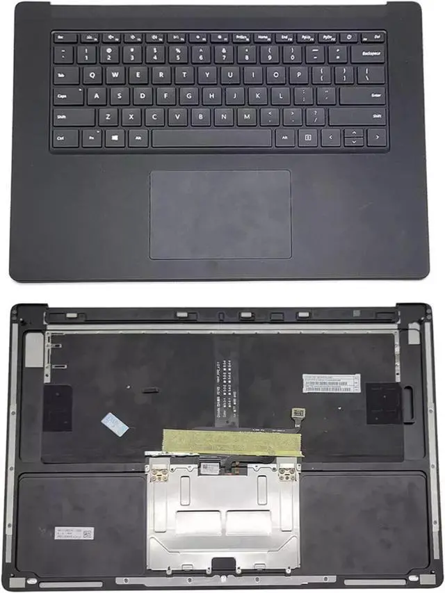 Alt view image 6 of 6 - For Microsoft Surface Laptop 4 1953 Black 15" Palmrest US Keyboard Touchpad 102-18H73LHA01, M1114274