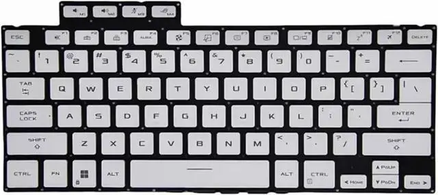 Alt view image 3 of 3 - US Keyboard ROG Zephyrus G14 2022 GA402 GA402RJ GA402RK White Backlit