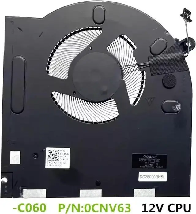 Alt view image 2 of 3 - CPU GPU Cooling Fan For Alienware M17 R3 M17 R4 RTX Laptop 0H5TYJ 0CNV63