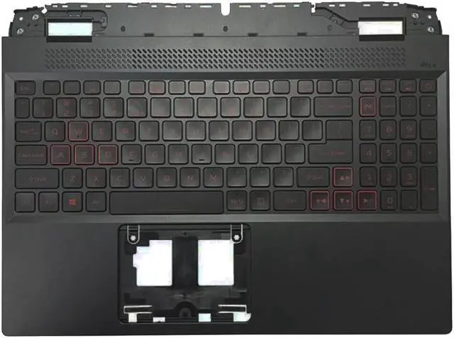 Main image of For Nitro 5 AN515-58 Palmrest Top Case Backlit Keyboard Red 6B.QFJN2.001