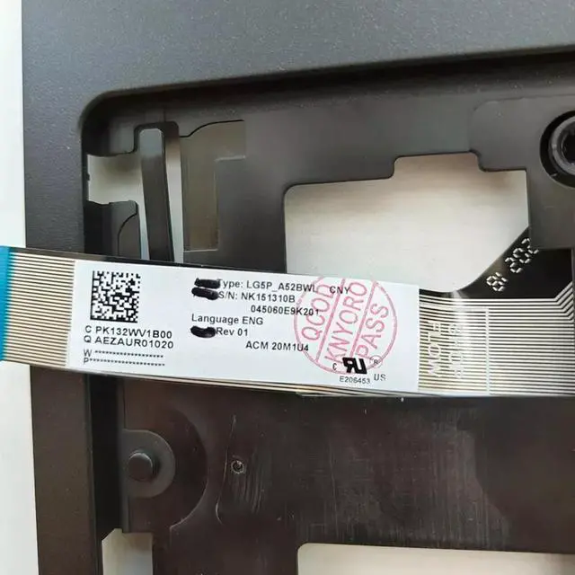 Alt view image 4 of 5 - For Nitro 5 AN515-58 Palmrest Top Case Backlit Keyboard Red 6B.QFJN2.001