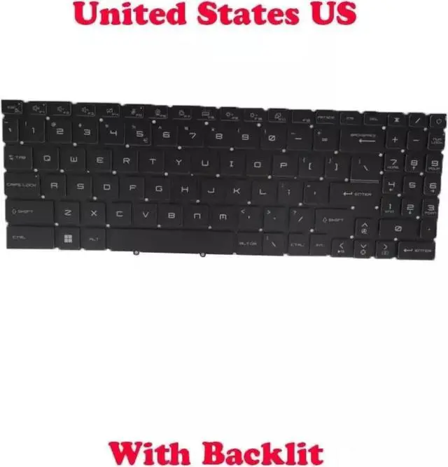 Alt view image 3 of 3 - FOR Modern 15 MS-14C1 MS-14C2 MS-1551 Keyboard Backlit US