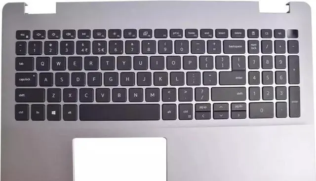 Alt view image 3 of 5 - For Inspiron 5593 Palmrest Backlit Top Keyboard Silver 07G0RN 7G0RN US