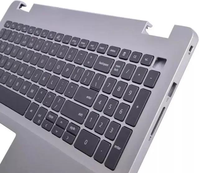 Alt view image 5 of 5 - For Inspiron 5593 Palmrest Backlit Top Keyboard Silver 07G0RN 7G0RN US