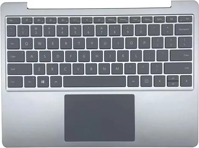 Main image of For Surface Go 1943 US Palmrest Top Case Backlit Keyboard 12.4" Silver
