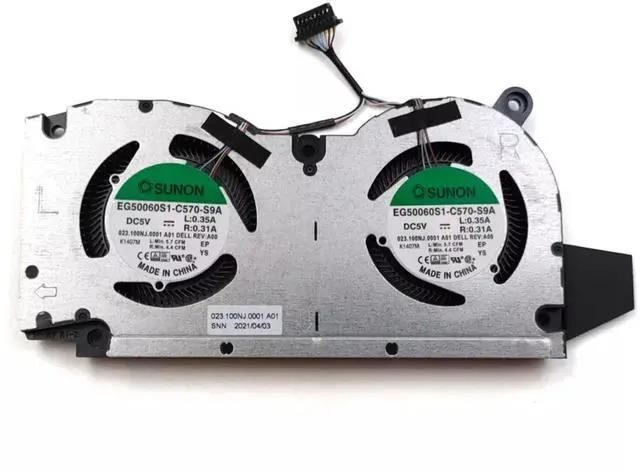 Alt view image 4 of 4 - GPU Cooling Fan FOR Inspiron 16 Plus 7610 RTX 3060 0H1YC7 Laptop
