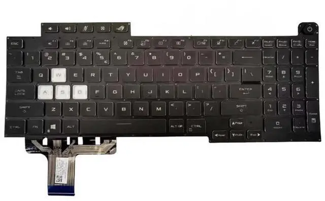 Alt view image 2 of 4 - For ROG 5R Plus G713Q G733 Keyboard Colorful US Layout Laptop Backlit 2022