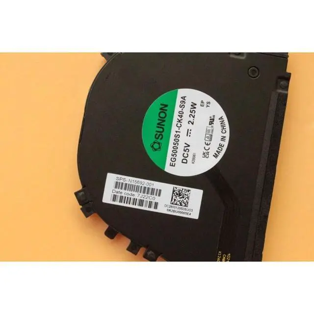 Alt view image 3 of 3 - CPU Cooling Fan DC5V For Envy X360 13-BF Replacement TPN-C161 N15692-001
