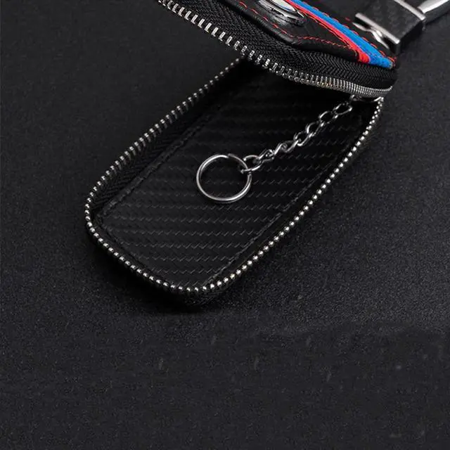 Alt view image 5 of 6 - 2021 Carbon Fiber Leather Car Key Case Italian Flag Key Cover