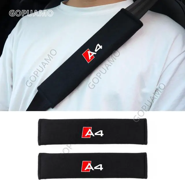 Alt view image 3 of 7 - GOPUAMO Car Seat Belt Cover for Audi A4 - Shock-Absorbing, Anti-Slip, and Soft Shoulder Protection, Prevents Clothing Pilling