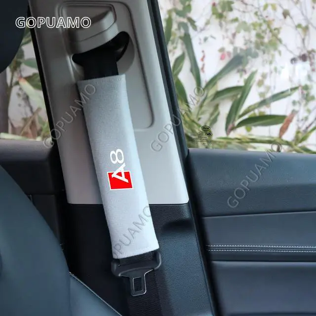 Alt view image 5 of 7 - GOPUAMO Car Seatbelt Shoulder Protector for Audi A8 - Shock-Absorbing, Anti-Slip, and Soft Shoulder Protection, Prevents Clothing Pilling Blue