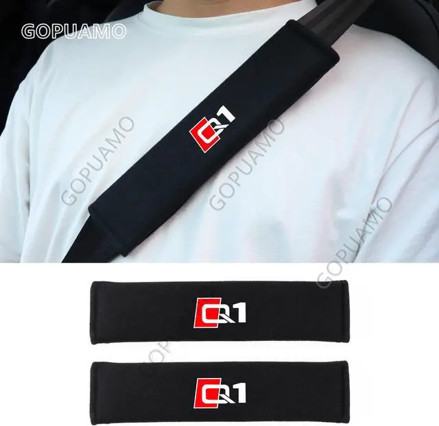 Alt view image 3 of 7 - GOPUAMO Car Safety Belt Shoulder Cover for Audi Q1 - Shock-Absorbing, Anti-Slip, and Soft Shoulder Protection, Prevents Clothing Pilling Blue