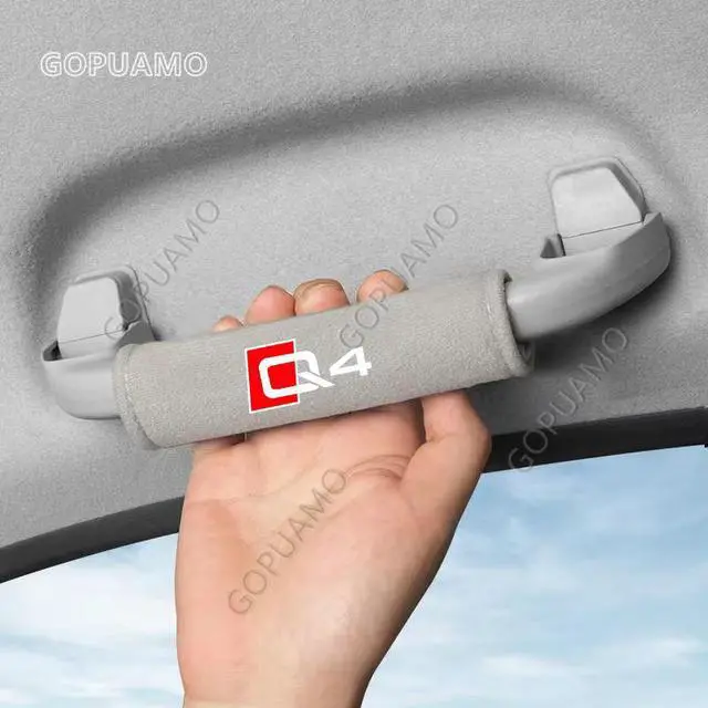 Alt view image 7 of 7 - GOPUAMO Velvet clothe Car Roof Armrest Gloves Protect for Audi Q4 - Left Right door 2 Piece Covers, Soft & Comfortable, Anti-Slip, Durable