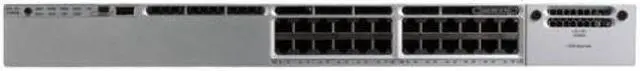 Main image of Catalyst C3850-24P Switch Layer 3 - 24 * 10/100/1000 Ethernet POE+ ports - IP Base - managed (WS-C3850-24P-S)