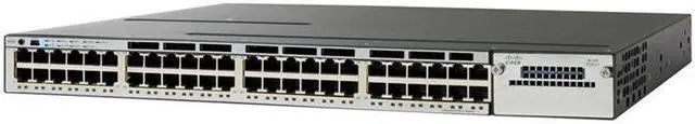 Main image of Catalyst 3750X-48P Switch Layer 3 - 48 x 10/100/1000 Ethernet PoE+ Ports - IP Base - Managed - Stackable (WS-C3750X-48P-S)