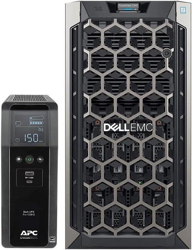 Main image of Dell PowerEdge T340 Tower Server for Dental Practices Including, Windows 2016 STD OS, APC UPS for Power Backup, Intel Xeon E-2124 4-Core 3.3GHz 8MB, 32GB DDR4 RAM, 8TB HDD, RAID, 3 Years Warranty