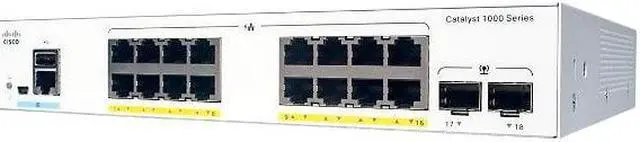 Alt view image 2 of 2 - C1000-16P-2G-L Catalyst 1000-16P-2G-L - switch - 16 ports - managed - rack-mountable