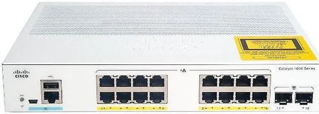 Alt view image 2 of 2 - C1000-16P-E-2G-L Catalyst 1000-16P-E-2G-L - switch - 16 ports - managed - rack-mountable