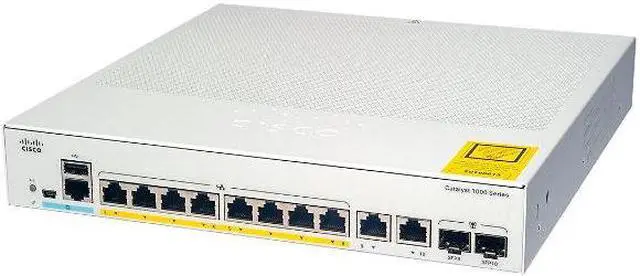 Alt view image 2 of 3 - C1000-8T-E-2G-L Catalyst 1000-8T-E-2G-L - switch - 8 ports - managed - rack-mountable