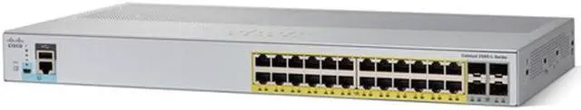 Main image of WS-C2960L-24PS-LL Catalyst 2960L 24 port GigE with PoE, 4 x 1G SFP, LAN Lite